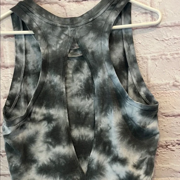 Pink Victoria's Secret Black and Gray Tie-Dye Tank Top - Picture 3 of 5